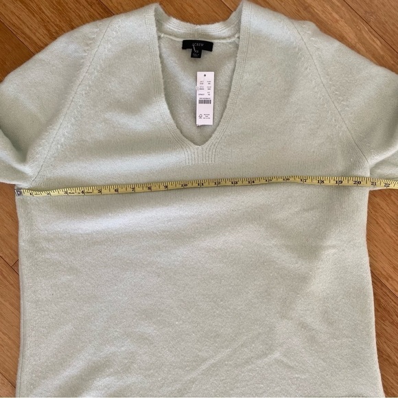 J.Crew V-neck wool blend long line tunic style oversized sweater size XS - Picture 7 of 12